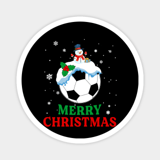 Merry Christmas Soccer Xmas Gift Magnet